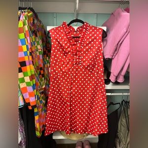 Red and White Polka Dot Vintage Dress